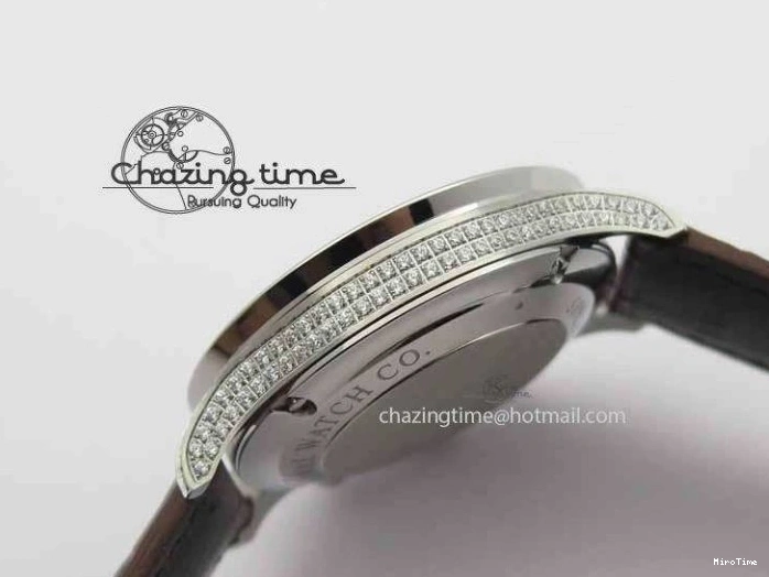 MIROTIME 0403 Unique Portuguese IW3714 Diam ZF V2 1:1 Best Edition Gray Dial On Brown Leather Strap A79350 (Slim Movement) 7250